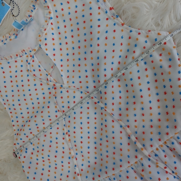 NWT New Draper James Swiss Dot Tiered Retro PRIDE Dress 14 - Picture 8 of 11